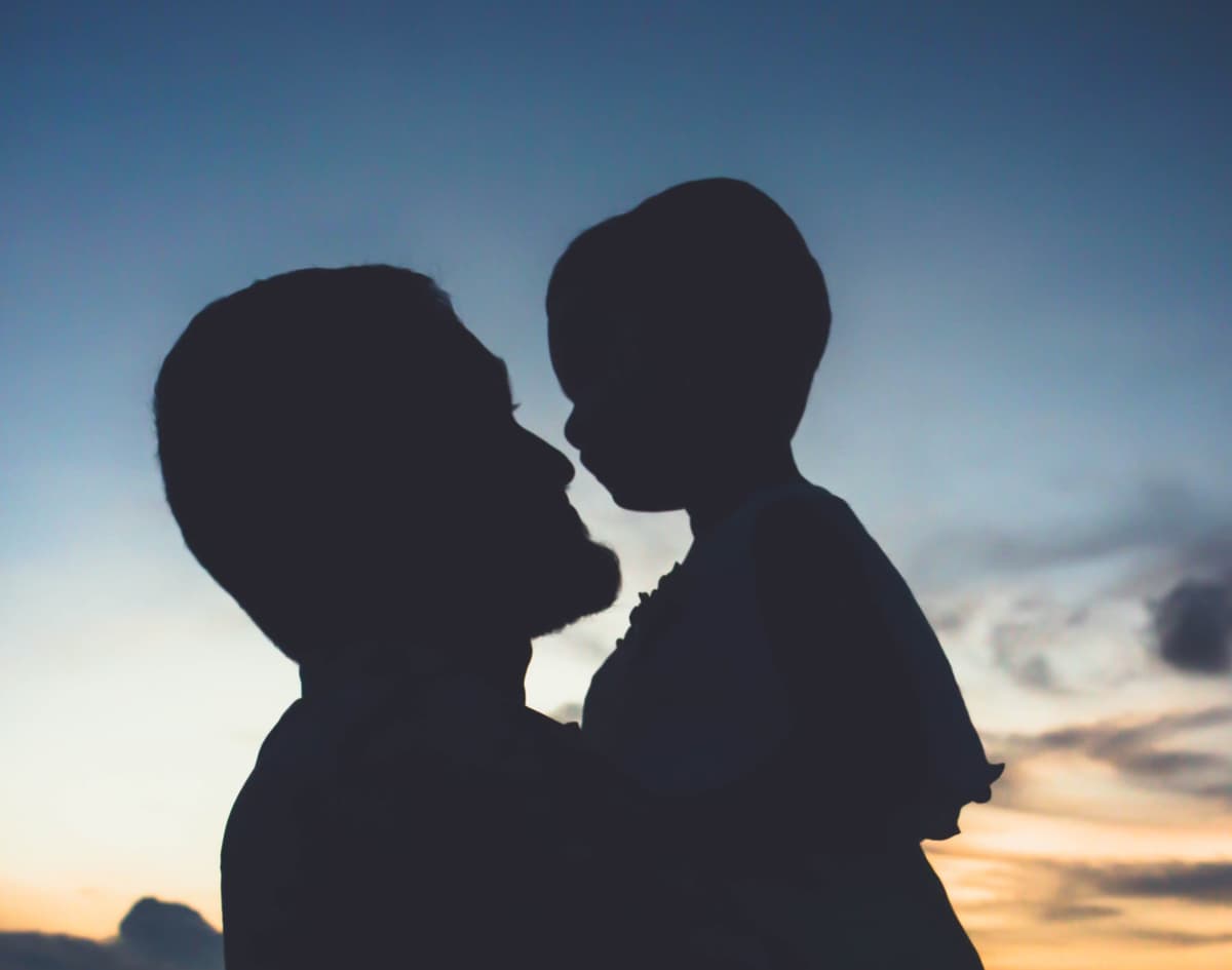 Father and child sharing a moment