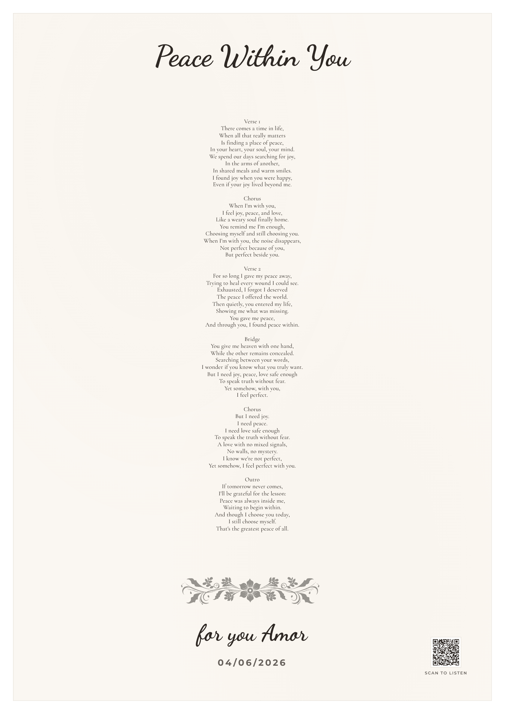 Peace Within You