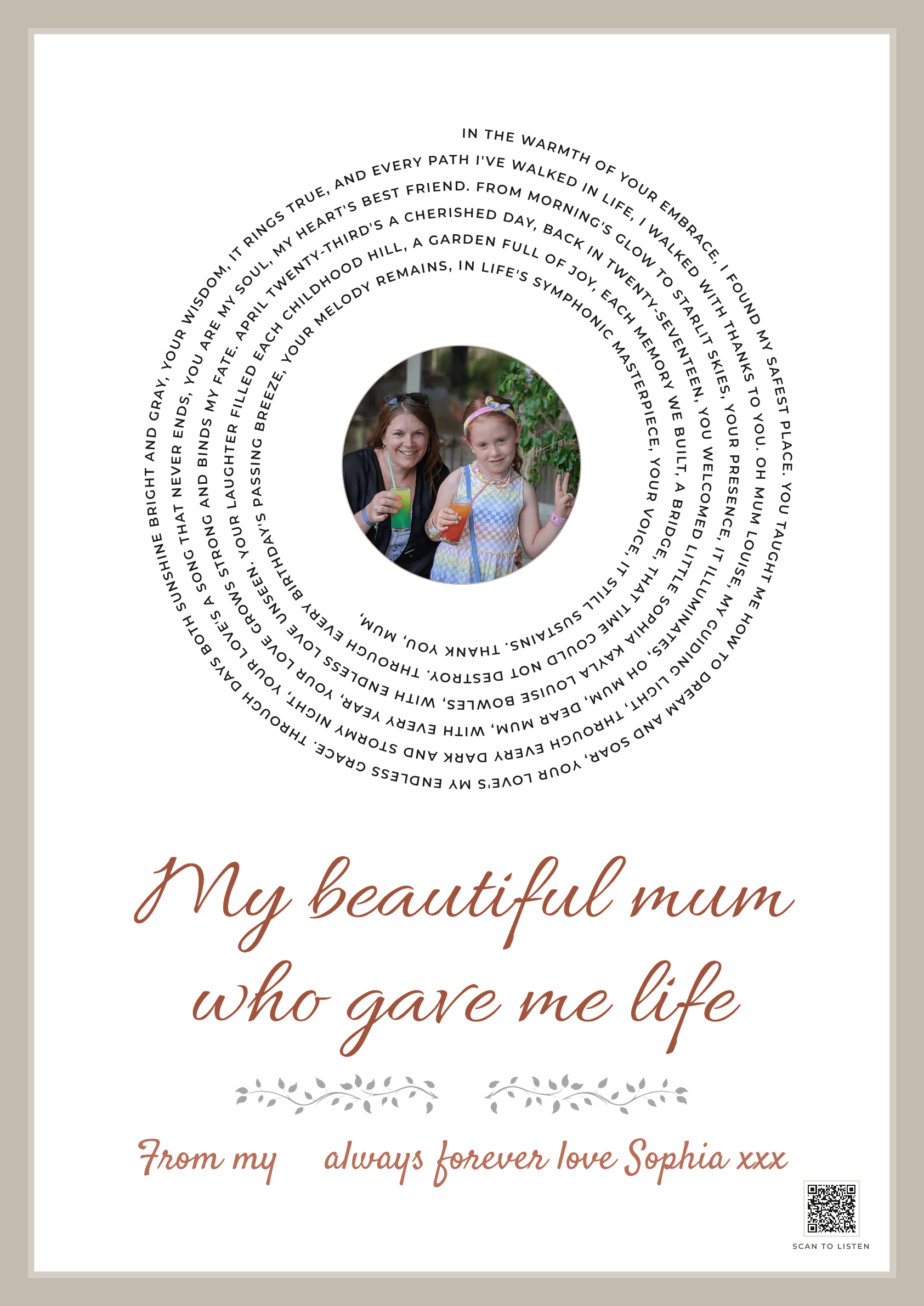 Guiding Light: Mum Louise's Birthday Melody